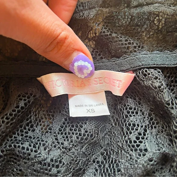 Y2K Victoria’s Secret Black Lace Babydoll Camisole XS Coquette - Picture 5 of 5